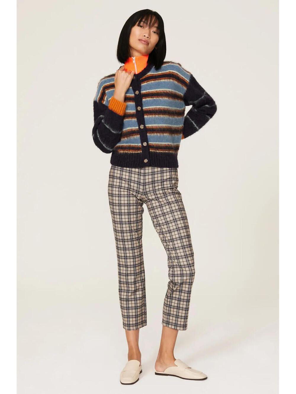 STINE GOYA Ash Stripe Cardigan Size XL